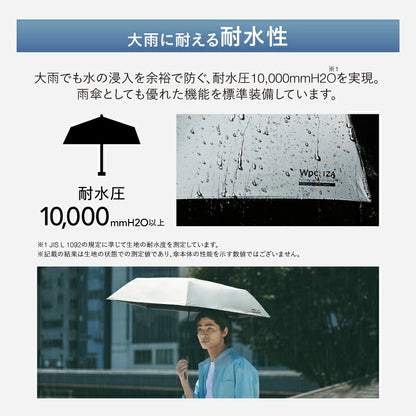 降溫熱賣 Wpc. IZA Compact ZA020 僅17cm長 全遮光晴雨摺疊傘【香港行貨】| 10,000mm暴雨級防護 | 減汗降溫中性商務隨身縮骨遮