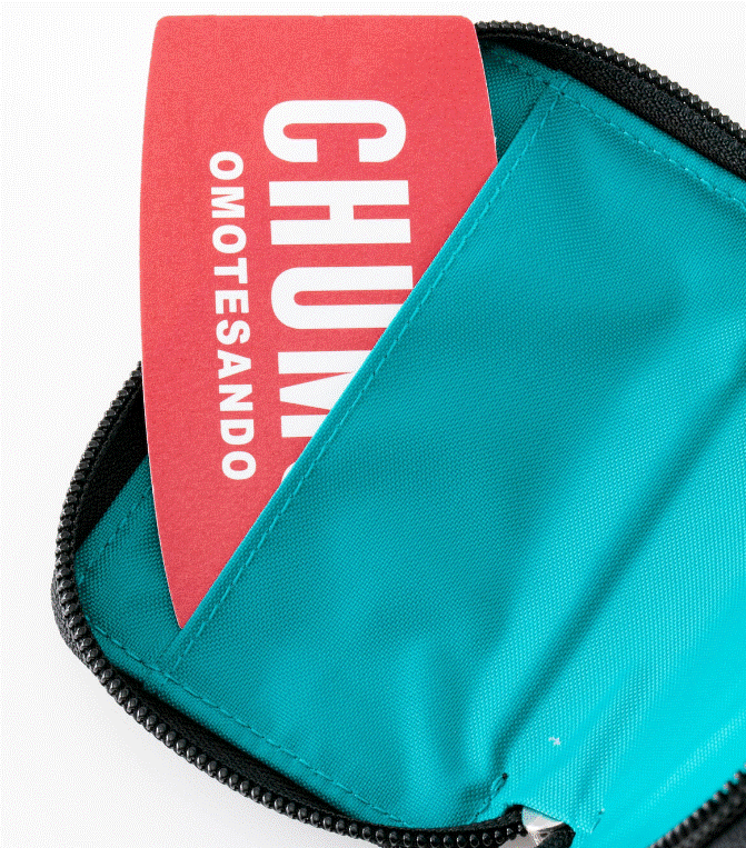 Chums Recycle Key Zip Case Black Logo 拉鍊鑰匙包