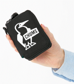 Chums Recycle Key Zip Case Black Logo 拉鍊鑰匙包