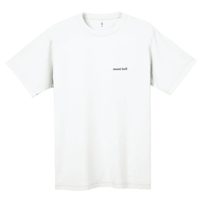 mont-bell Wickron Tee OP Logo white men's/unisex T-shirt Japanese version licensed in Hong Kong