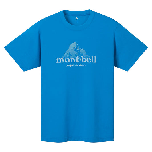 mont-bell Wickron Tee Dot Logo 藍色 短袖户外T恤 舒適快乾透氣抗UV防臭