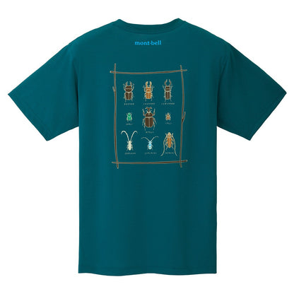 Mont-Bell Beetle Wickron Tee Kouchuu blue-green short-sleeved outdoor T-shirt breathable, quick-drying, anti-UV and deodorant