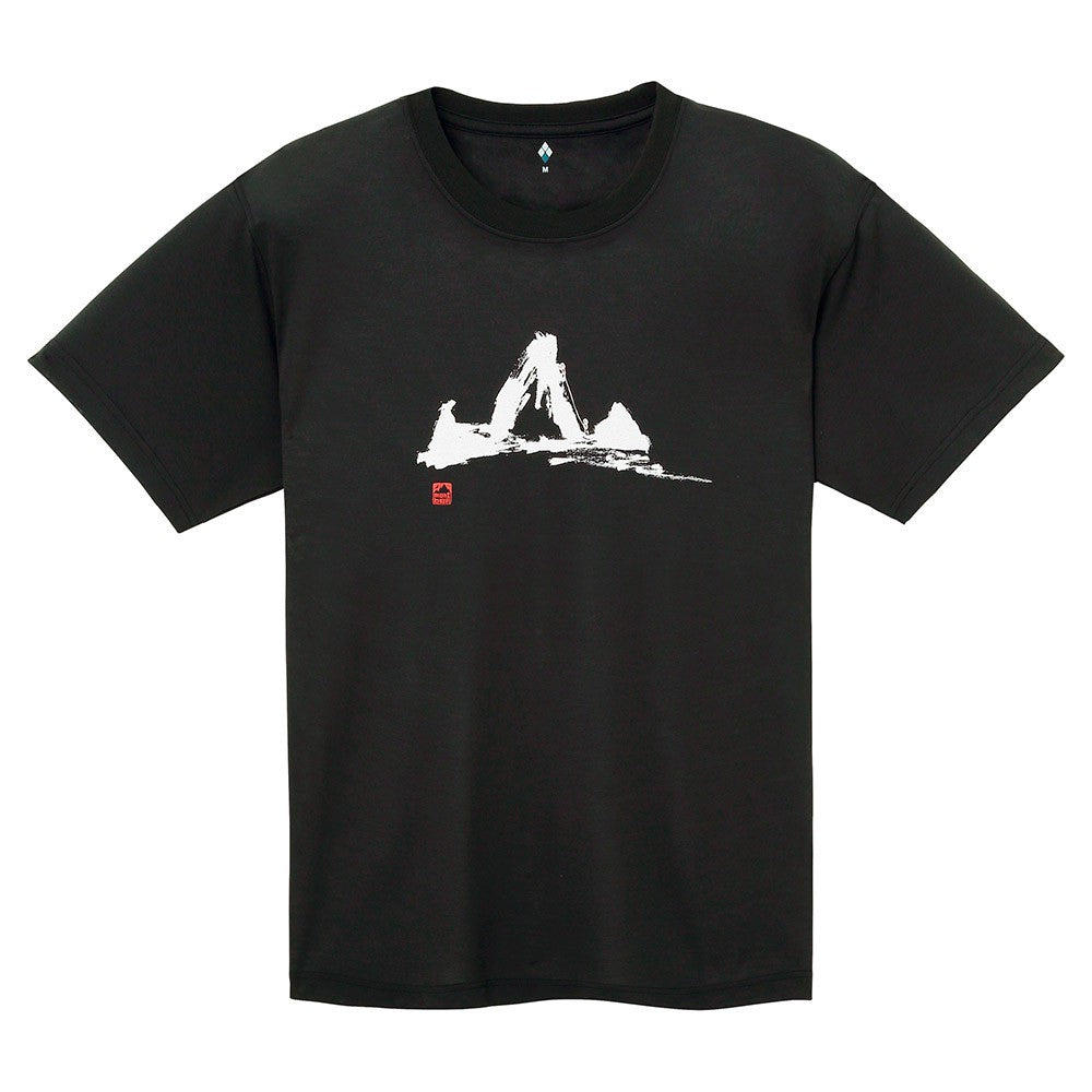 Limited to one piece of mont-bell Wickron Tee YAMA black short-sleeved outdoor T-shirt at trial price. Hong Kong licensed "Mountain"