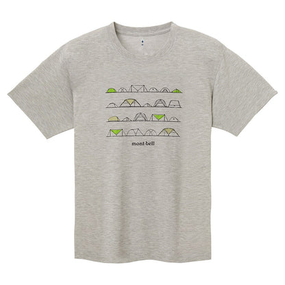 mont-bell Wickron Tee Tent gray short-sleeved outdoor T-shirt, anti-UV, deodorant and quick-drying