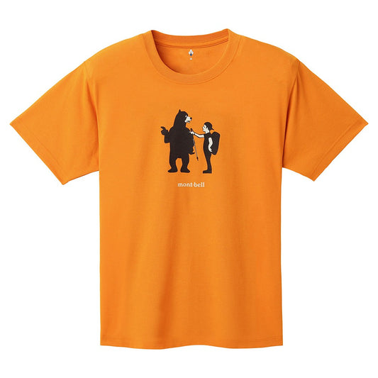 mont-bell Wickron Tee Michiannai orange short-sleeved outdoor T-shirt licensed in Hong Kong