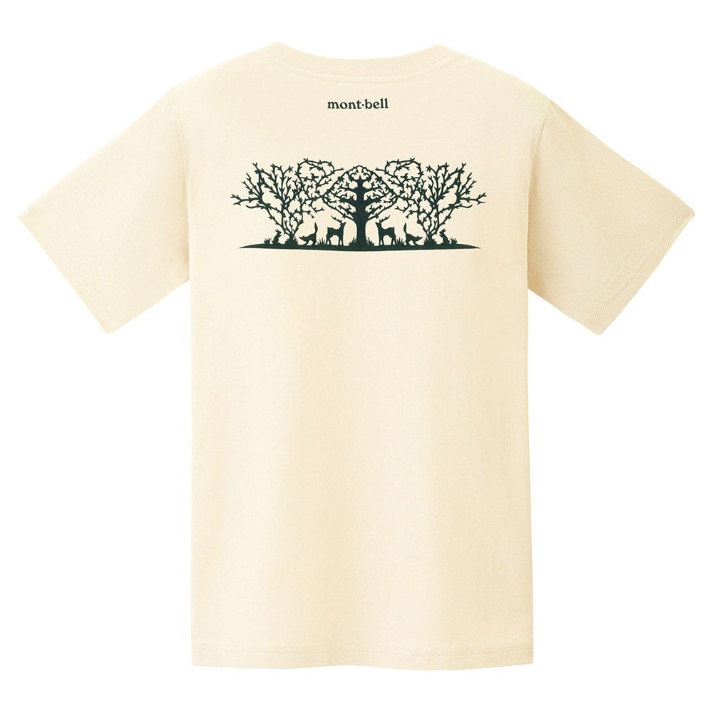 Limited to one piece of mont-Bell Pearskin Cotton Kirie Mori No Tsudoi men's short-sleeved T-shirt beige at trial price