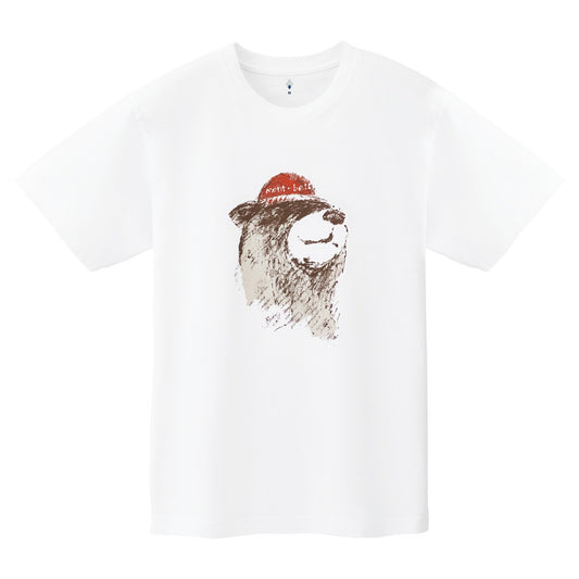 mont-bell Japanese men's and women's wear Pear Skin Cotton Tee Kuma white short-sleeved outdoor T-shirt licensed in Hong Kong