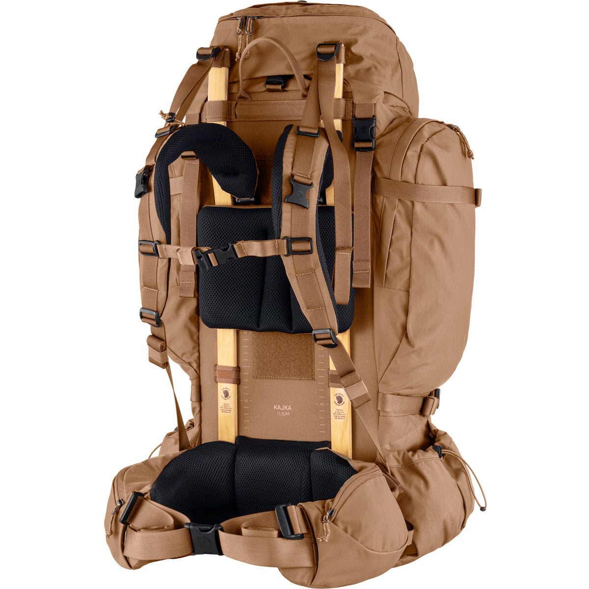 Fjallraven Kajka 75 new version of outdoor mountaineering large-capacity backpack with wooden frame and Perfect Fit adjustment device licensed in Hong Kong