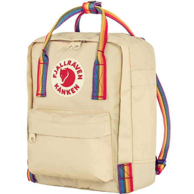 Fjallraven Kanken Mini Backpack 7L small backpack backpack rainbow patchwork strap