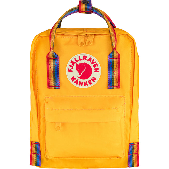 Fjallraven Kanken Mini Backpack 7L small backpack backpack rainbow patchwork strap