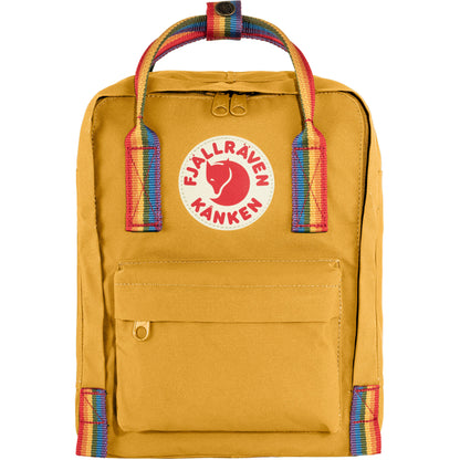 Fjallraven Kanken Mini Backpack 7L small backpack backpack rainbow patchwork strap