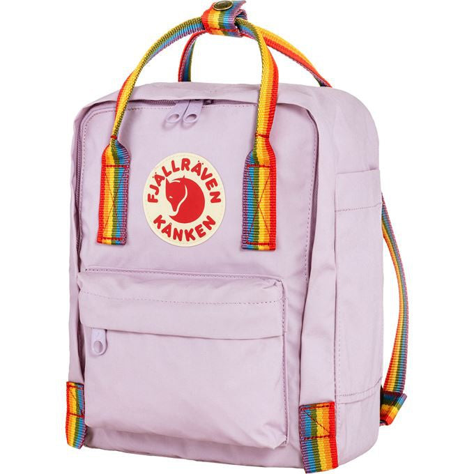 Fjallraven Kanken Mini Backpack 7L small backpack backpack rainbow patchwork strap