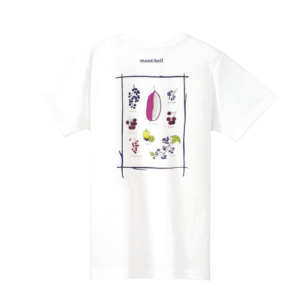 mont-bell Japanese version women's clothing Pear Skin Cotton Tee Women's Wild Fruits of Japan licensed in Hong Kong