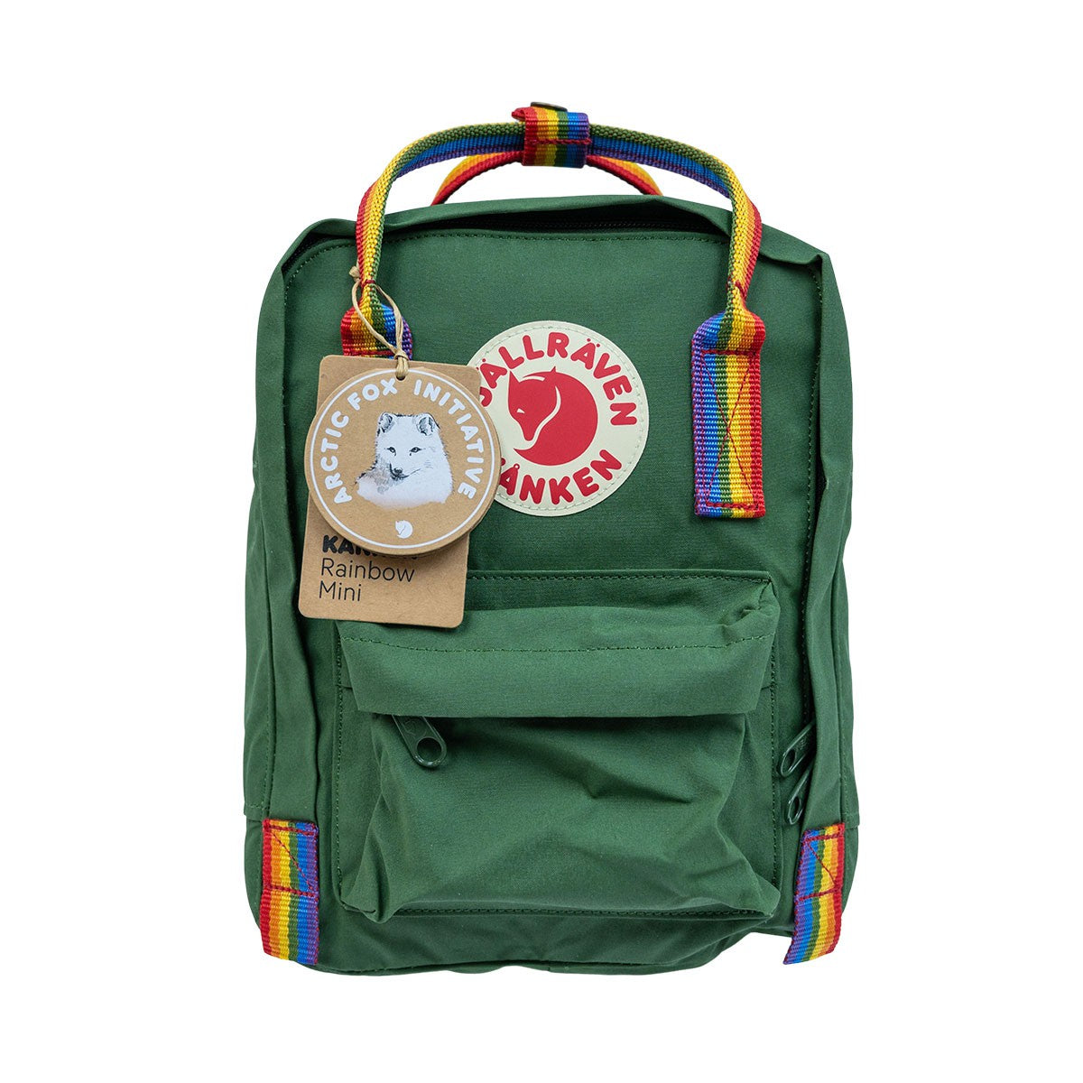 Fjallraven Kanken Mini Backpack 7L small backpack backpack rainbow patchwork strap