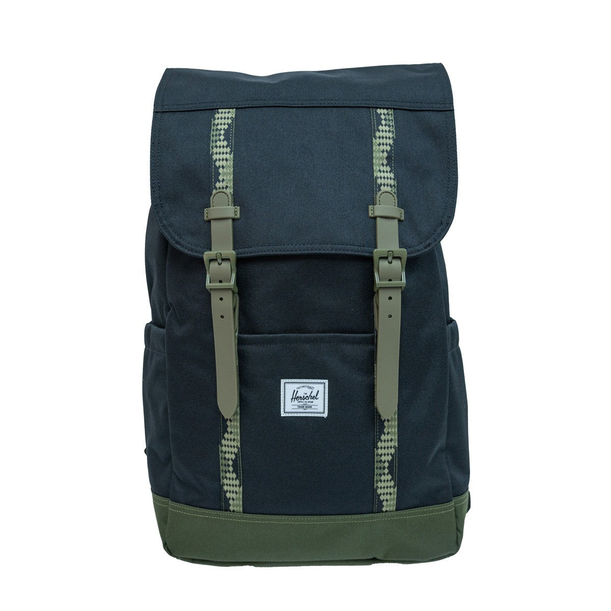 The new version of Herschel Retreat Backpack adds left and right side bags and back cache computer design 20 liters