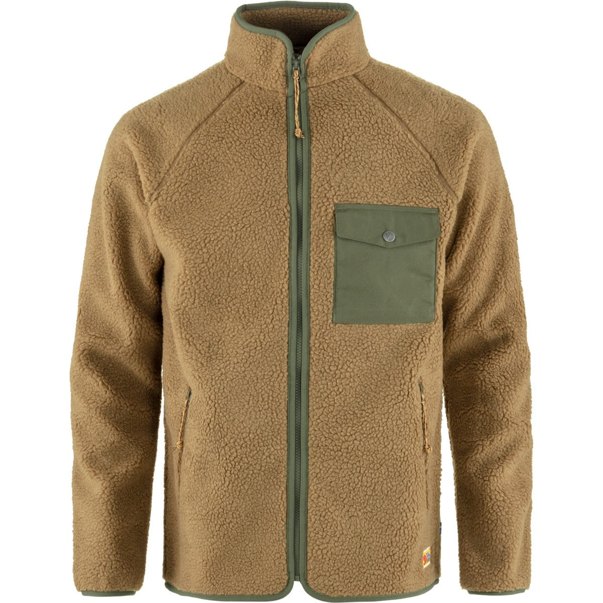 Fjallraven Vardag Pile Fleece M 男裝 毛毛 長袖外套 Buckwheat Brown/ Laurel Green