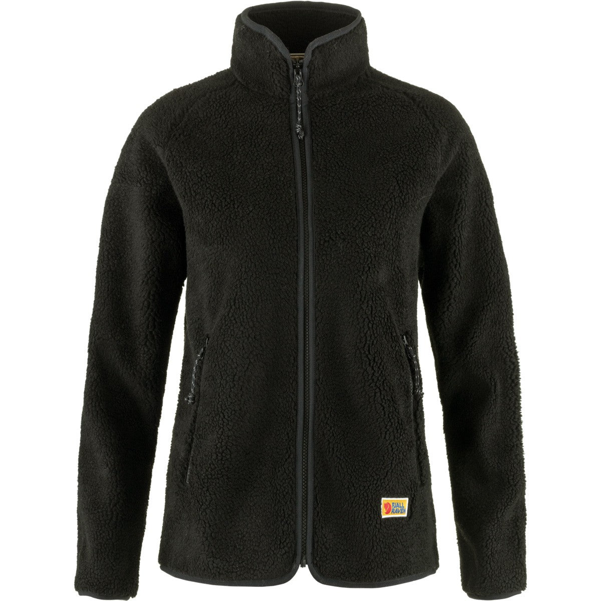 Fjallraven Vardag Pile Fleece W Women's Furry Long Sleeve Jacket Black