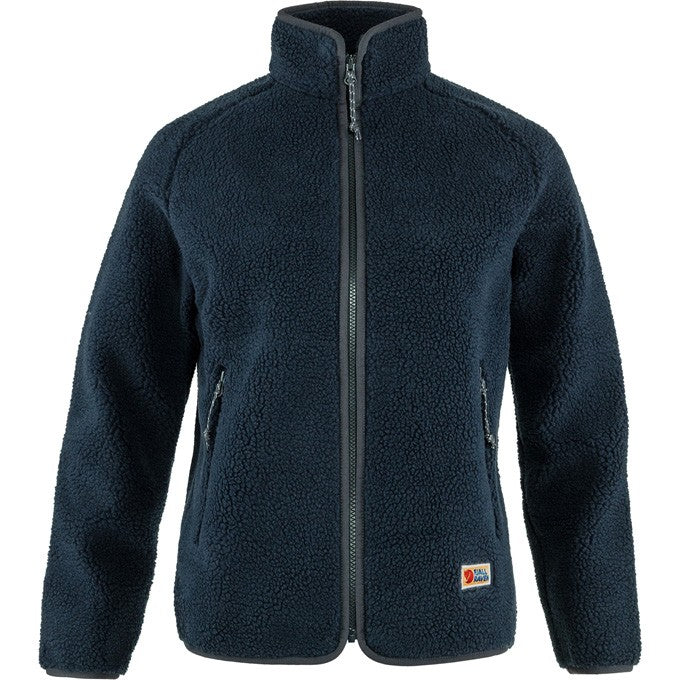 Fjallraven Vardag Pile Fleece W Women's Furry Long Sleeve Jacket Navy