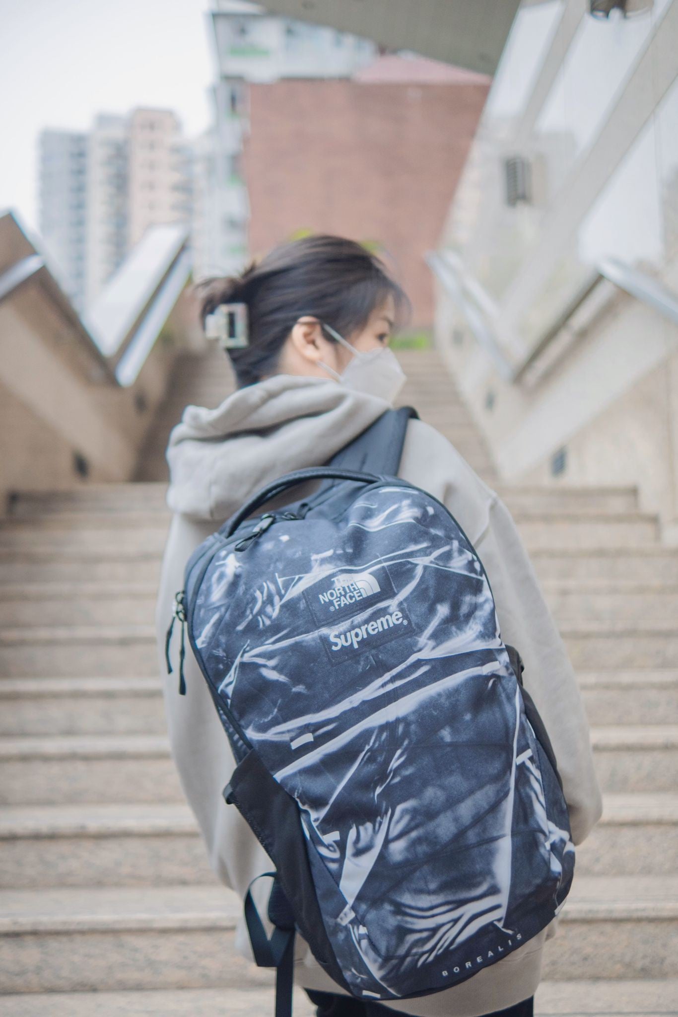 Supreme Printed Borealis Backpack ft.The North Face Daily Backpack