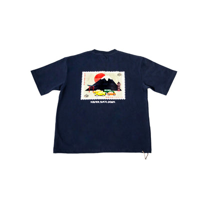 Fairfax Print Tee TE02 Workwear Short Sleeve T-Shirt Navy