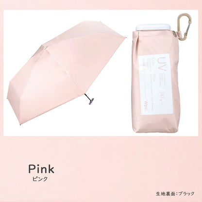 Wpc. Aerial Tiny 801-14556 16cm超薄全遮光羽量晴雨摺疊傘【香港行貨】| 內置防反射藍光黑膠層 | 附D型爬山扣一秒開合伸縮遮 - Life Sports