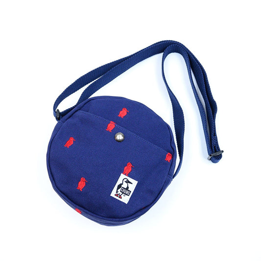 Chums Booby Canvas Round Shoulder Bag Crossbody Bag Shoulder Bag Round Cotton Navy