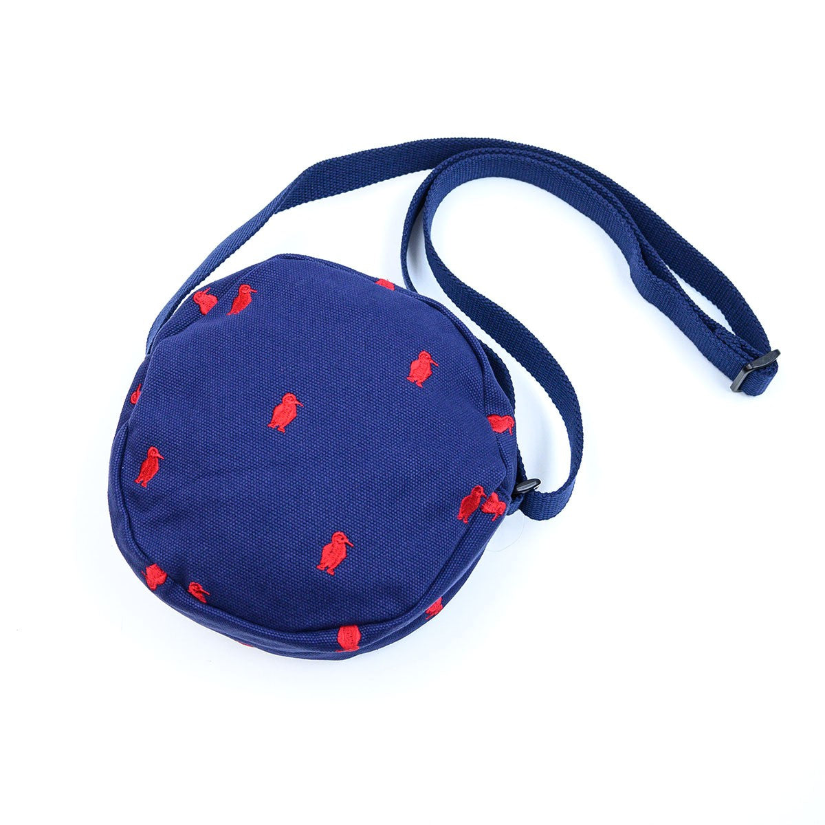 Chums Booby Canvas Round Shoulder Bag Crossbody Bag Shoulder Bag Round Cotton Navy