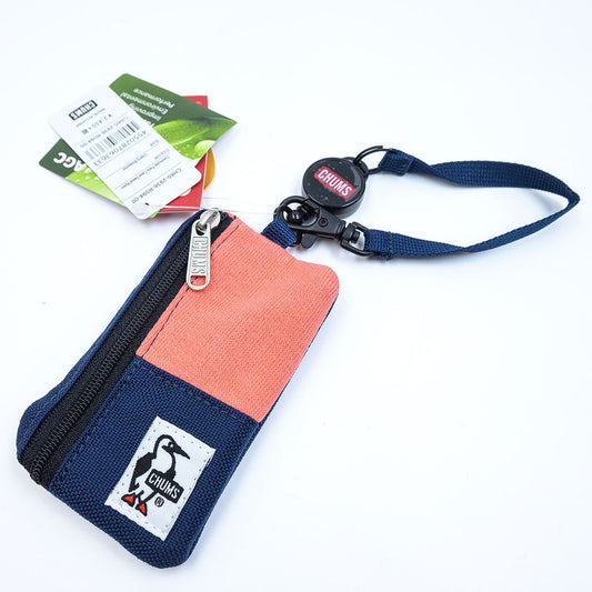 Chums Commuter Pass Case Sweat Nylon card holder elastic scroll strap