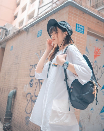 Fairfax Outdoor Pocket Tee White white Japanese work pocket short-sleeved T-shirt