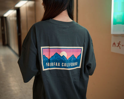 Fairfax Day &amp; Night Graphic Tee Charcoal gray and black workwear short-sleeved T-shirt